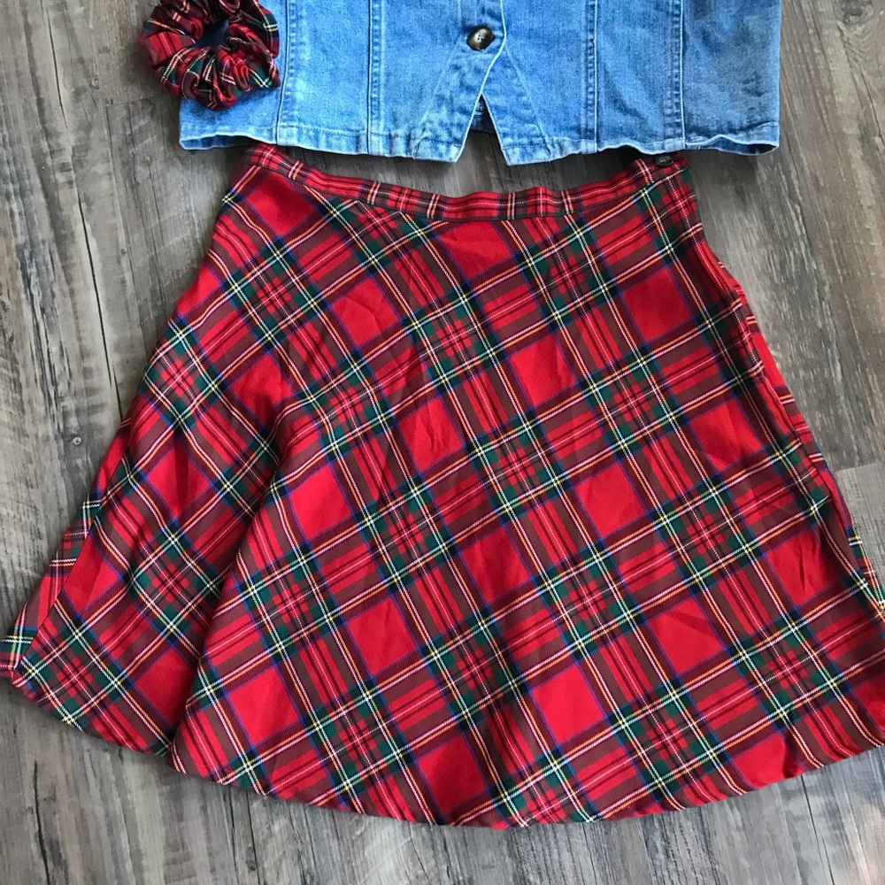 VINTAGE & FUN  3 PC Denim and Plaid Set from the 90’s - Picture 4 of 7